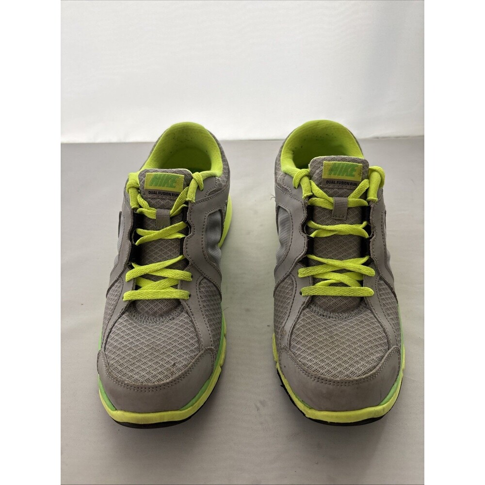 Nike Women's Dual Fusion Run Gray/Black/Volt Green Running Shoes Sneakers Size 7